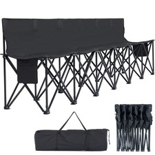 MOPHOTO 6 Seats Portable Folding Soccer Benches for Team Sideline Bench Chair picture