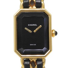 CHANEL Premiere L Watches H0001 blackDial Plated Gold/leather Quartz Analo... picture