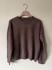 100% Pure Yak Wool Pullover Brown P2P54cm Length 59cm M Skin Friendly Soft picture