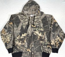 Vtg Southwest Mossy Oak Camo Hoodie Full Zip Jacket  XL Fleece Lined Made in USA picture
