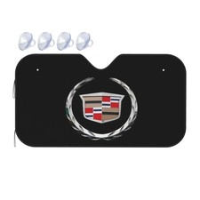 Cadillac Car Size M Windshield Front Window Sun Shade Cover Visor UV Black picture