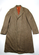 Vtg 1930's 40's Genuine Tyrolean Tweed Wool Overcoat Coat Hollywood Gangster picture