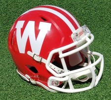 WISCONSIN BADGERS 2026 (vs MICHIGAN STATE)  FOOTBALL MINI HELMET picture