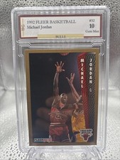 1992 Fleer Basketball Michael Jordan #32 GEM 10 picture