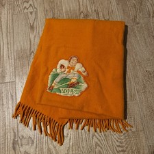 VTG Pendleton Tennessee Vols Wool Blanket Orange Fringe Football Mascot 50s 60s picture
