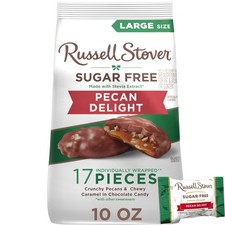 Russell Stover Sugar Free Pecan Delight Chocolate Candy 10 oz Bag  picture
