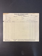 Vintage Original 40s 50s Dealer Parts Accessories Factory Order Harley-Davidson picture