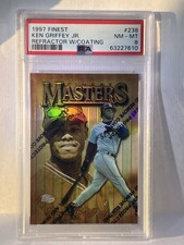 1997 Topps Finest Masters Ken Griffey Jr #238 Refractor w/ Coating PSA 8 picture
