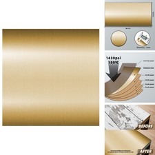 ZYJT Gold Wood Veneer, Brushed Aluminum Laminate 24