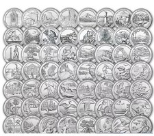 National Park Quarters Set Complete 2010 - 2021 P & D Mixed 25c With Free Book picture