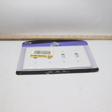 AMERELLE Ascher 4 Gang Toggle Steel Wall Plate - White picture