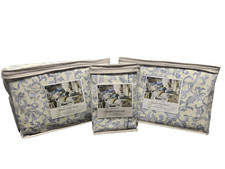 Thomasville Juliette Queen Sheet SET NIP flat/fitted/pillow cases Blue NOS VTG picture