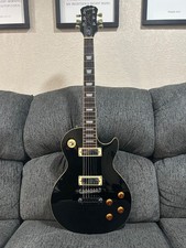 Very Rare 1998 Epiphone Les Paul Deluxe MIK w/ Gibson neck pick up Black Ebony picture