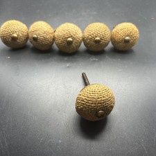 6 Antique Tweed Or Bamboo Rope Door Pulls Salvage Heavy picture