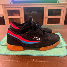 FILA x DGK Black Suede Low-Top Skate Shoes Gum Sole Men's US 9.5 D picture