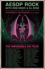 AESOP ROCK | HOMEBOY SANDMAN 2016 Ltd Ed RARE Tour Poster Rhymesayers Hip-Hop picture