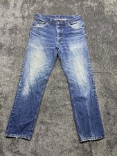 VTG USA Components Lee Jeans Men 32x30 Vintage Distressed Faded Blue Denim picture