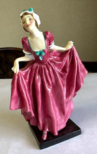 Vintage Porcelain Royal Doulton Delight HN1772 Woman Magenta-Red Dress Figurine picture