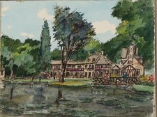 Roland Hamon - Versailles, Queen's Hamlet - watercolor picture