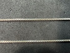 2.19g Vintage Sterling Silver 925 Box Link Chain Necklace 20 in picture