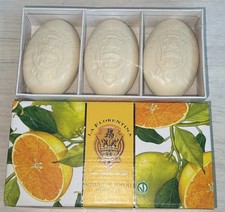 La Florentina Boboli Citrus Vegetable Bar Soap Olive Oil 3 Bars 5.3 oz NEW BOX picture