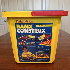 VINTAGE 1988 Fisher-Price Basix Construx Set 6430 w/ Bucket - NEW Old Stock   picture