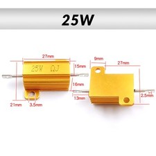 RX24 Golden Aluminium Load Resistor Wirewound 5W/10W/25W/50W Resistor 0.1-10KOhm picture