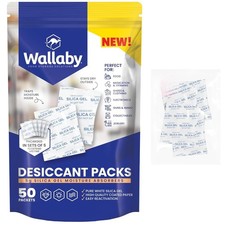 Wallaby 5g Silica Gel Desiccant Packs 50 Count Food Safe Moisture Absorbers picture