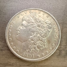 1891 USA $1 Morgan Silver Dollar AU-58  picture