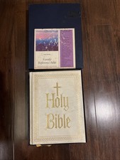 Vtg 1978 Large Holy Bible King James Version Red Letter Edition Family Reference picture