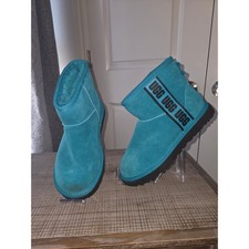 UGG Classic Short Suede Logo Bootie Teal in Women's Size 5 picture