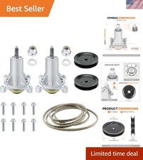 Complete 46-Inch Mower Replacement Kit for Husqvarna: Spindles & Belt Included picture