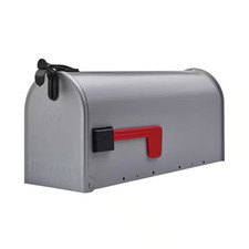 Grayson Gray, Medium, Steel, Post Mount Mailbox picture