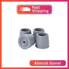 4PCS Rubber Walker Tips 1 '' Heavy Duty Replacement Tips for Walkers, Commodes, picture