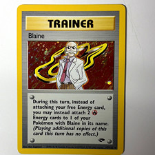 The Pokemon Company Pokemon TCG Gym Challenge Unlimited Holo Rare Blaine 17/132 picture