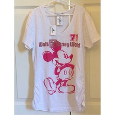NWT Disney women's White Tee with Hot Pink Mickey size small picture
