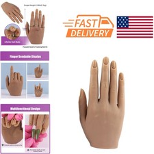 Nail Practice Hand Mannequin Silicone Right Hand in Light Brown 18cm Size picture