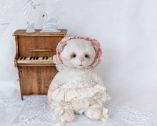 OOAK Artist Teddy Bear Handmade Angel Bear ~9” picture