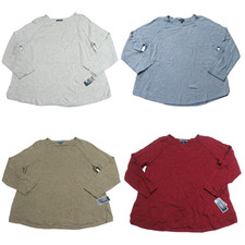 Karen Scott Curved Hem Pullover Long Sleeve Knit Sweater - XXL, 0X, 2X, 3X picture