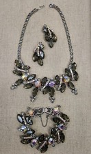 Stunning Juliana Black Diamond Rhinestone Parure Absolutely Exquisite Book Piece picture
