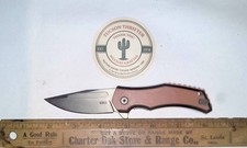CRKT Folts Design 2372 D2 Blade Orange Handle Flipper Knife picture