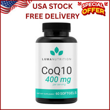 Luma Nutrition CoQ10 400mg Softgels, Premium Coenzyme Q10 Supplement 60 Count picture