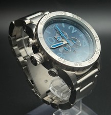 NIXON 51-30 CHRONO Blue Dial Stainless Steel Men's Watch A083-2219 picture