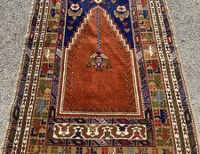 Antique Turkish Hand Woven Wool Rug Circa 1930’S Size 3.8x 6 Ft picture
