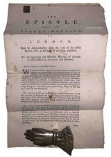 1780, QUAKER EPISTLE, LONDON MEETING SOCIETY OF FRIENDS, RELIGION, BLECKLY picture