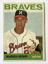 Topps 1964 #400 Warren Spahn Braves Baseball picture