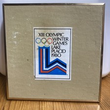 Vintage 1980 Lake Placid XIII Winter Olympic Games Sealed Playing Card Box Set picture