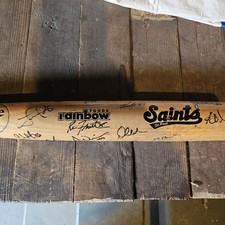 2003 St Paul Saints Minor Minnesota Twins Signed MLB Baseball Auto Autograph Bat picture