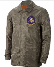 Nike Men’s Minnesota Vikings Salute To Service Snap Lightweight Jacket Large L picture