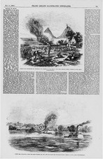 Virgin Bay Nicaragua 1856 Walker Army Steamer Burning Pier Costa Ricans picture